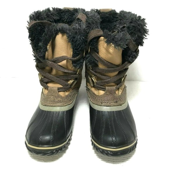 💙💛 Sorel Women's Slimpack Pac Boots Lace Up Leather - Picture 6 of 9